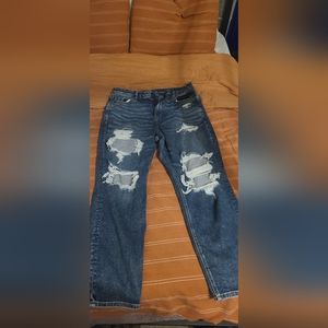 American Eagle Distressed Curvy Mom Jeans Size 16 Long
